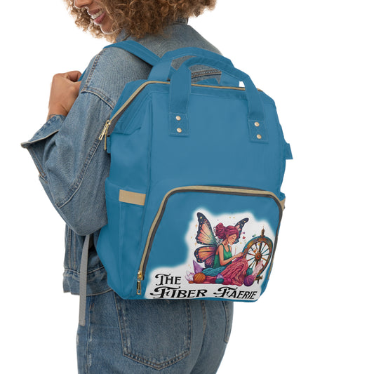 The Fiber Faerie Multifunctional Diaper Backpack - Stylish & Practical Baby Bag Teal
